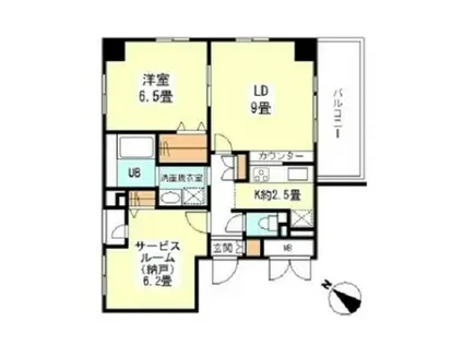 エクセルKSY(1SLDK/5階)の間取り写真