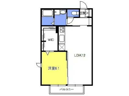 セントラル・シティ(1LDK/2階)の間取り写真