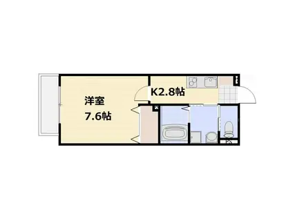 プランドール・M(1K/1階)の間取り写真