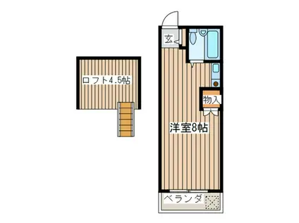 コンフィデンス町田(ワンルーム/2階)の間取り写真