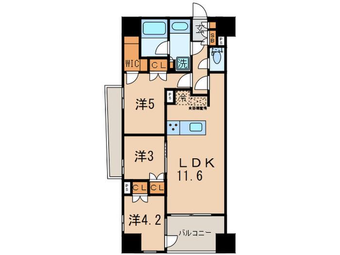 OPUS RESIDENCE MEGURO SENZOKU(3LDK/1階)の間取り写真