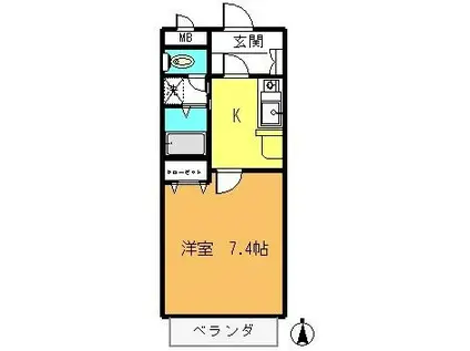 メゾン・ド・アブリール(1K/3階)の間取り写真