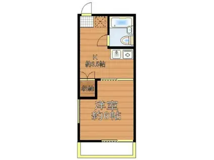 セレクトやよい(1K/2階)の間取り写真