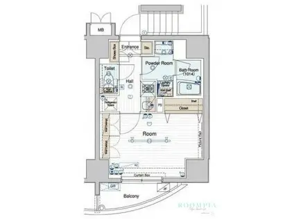 ベルグレード王子(1K/2階)の間取り写真