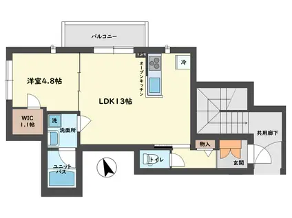 PLAGE EIFUKUCHO プラージュエイフクチョウ(1LDK/3階)の間取り写真