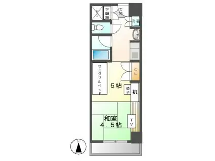 プログレンス栄(1K/5階)の間取り写真