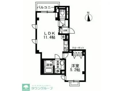 YAYOI GARDEN(1LDK/4階)の間取り写真