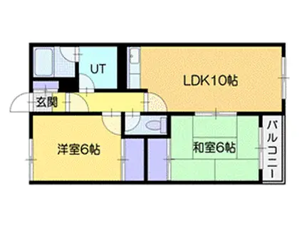 アーバンライフIII(2LDK/2階)の間取り写真