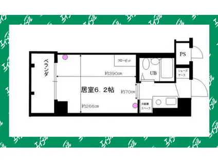 クレストナゴヤ(1K/7階)の間取り写真