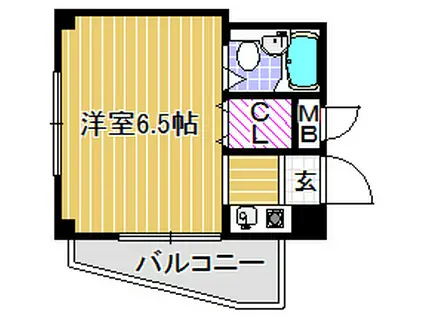池上ガーデンハイツ(ワンルーム/3階)の間取り写真