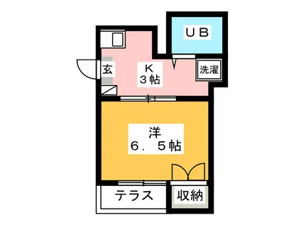 ピアレスコーラ(1K/1階)の間取り写真
