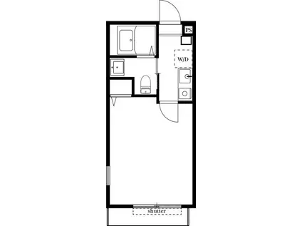 ラ・シャンス(1K/2階)の間取り写真