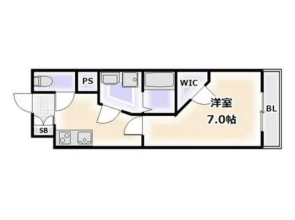 KSRESIDENCE阿倍野昭和町(1K/3階)の間取り写真