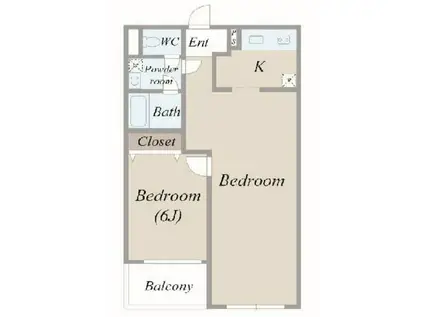 オークヴィラ(1LDK/3階)の間取り写真