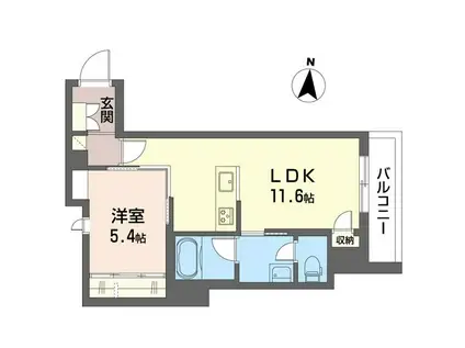 シャーメゾンマレ(1LDK/2階)の間取り写真