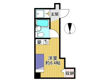 ミシェルハウス(ワンルーム/2階)の間取り写真