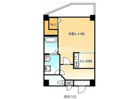 ハッピープレイス外間(1K/3階)の間取り写真