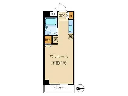 グランドメゾン本郷菊坂(ワンルーム/3階)の間取り写真