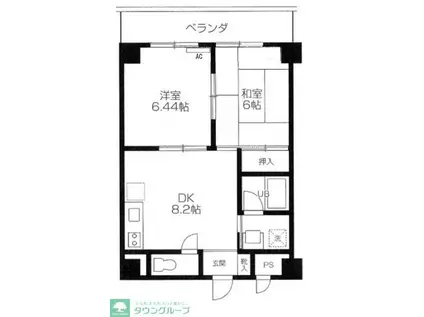 K-FLAT(2DK/2階)の間取り写真