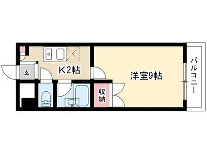 リブローネ南山(1K/3階)の間取り写真