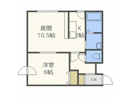 LITTLEPOCKET(1LDK/2階)の間取り写真