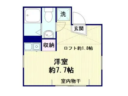 MENE24(ワンルーム/1階)の間取り写真