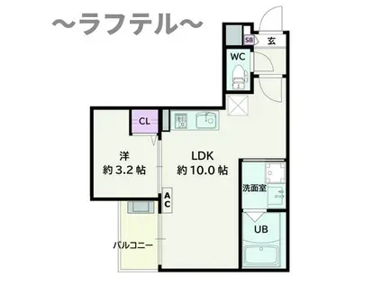 JACK UNOKIII(1LDK/2階)の間取り写真