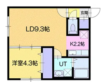 CKRON HWURTS(1LDK/3階)の間取り写真