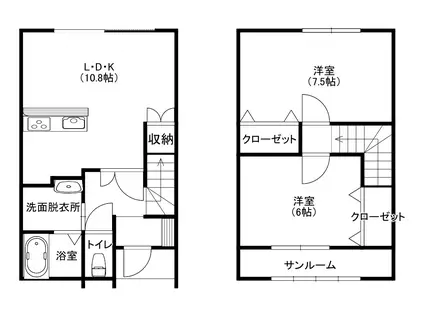 ARTEMIS老野森(2LDK/1階)の間取り写真