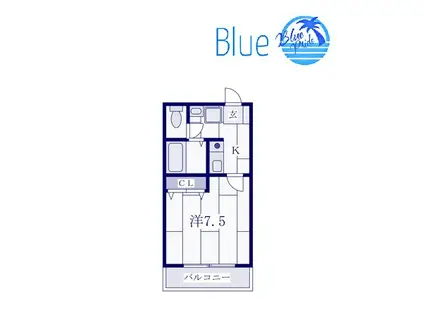 サウスポート上大岡(1K/3階)の間取り写真