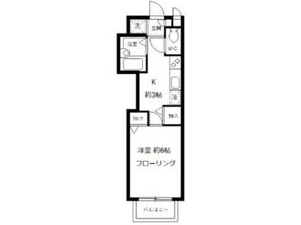 クレール東池袋(1K/2階)の間取り写真