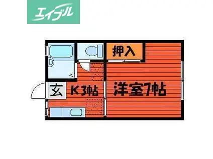 サンコーポ西古松(1K/1階)の間取り写真