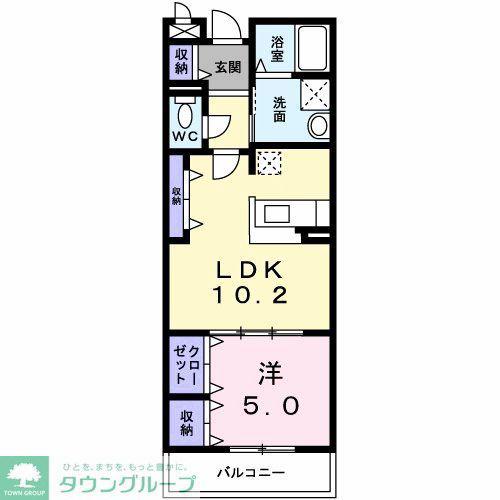 サンガーデン・ツヴァイ(1LDK/3階)の間取り写真