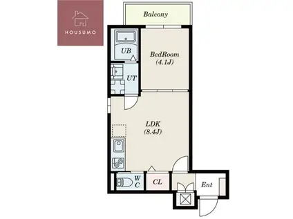 F ASECIA AMUZ II(1LDK/2階)の間取り写真
