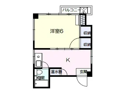 横山ビル(1K/3階)の間取り写真