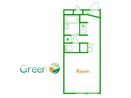 ＪＲ東海道本線 平塚駅 徒歩27分 2階建 築27年(ワンルーム/2階)の間取り写真