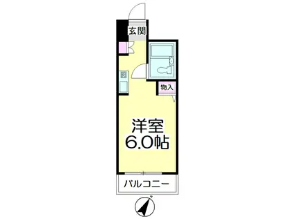 OKZAC(ワンルーム/9階)の間取り写真