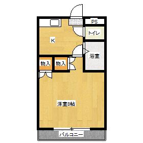 パル81(1K/3階)の間取り写真