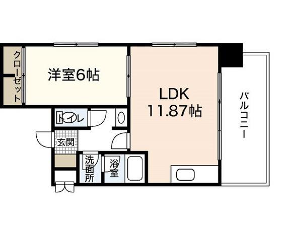 ONES CASTLE(1LDK/8階)の間取り写真