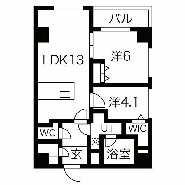 スパシエ新板橋(2LDK/14階)の間取り写真