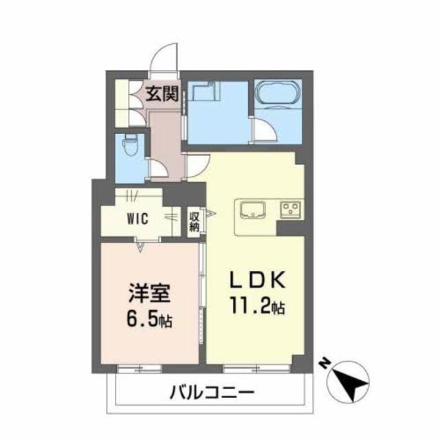 グランエス長束(1LDK/2階)の間取り写真
