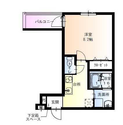フジパレス鳳駅西V番館(1K/1階)の間取り写真