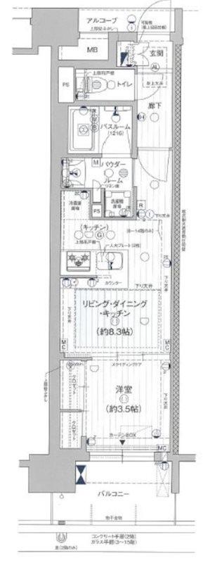 プレサンス ロジェ 名古屋駅ノース FRONT(1LDK/5階)の間取り写真