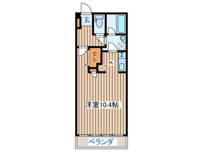 アーバンフラッツ榴ヶ岡(1K/4階)の間取り写真