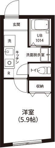 レピュア新板橋駅前レジデンス(1K/3階)の間取り写真