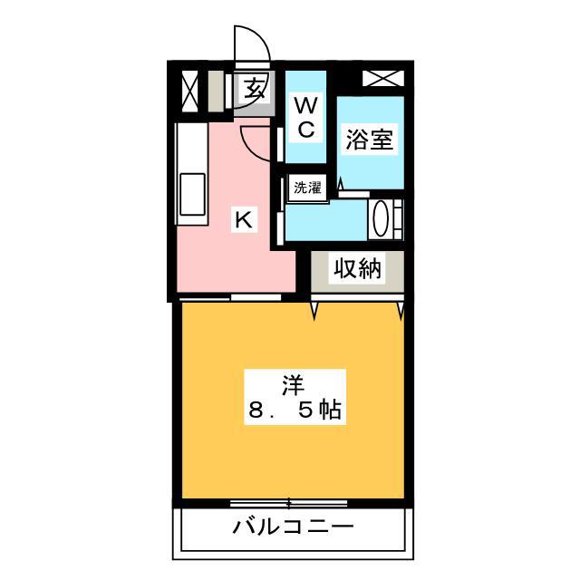 HIGH JUMP(1K/1階)の間取り写真