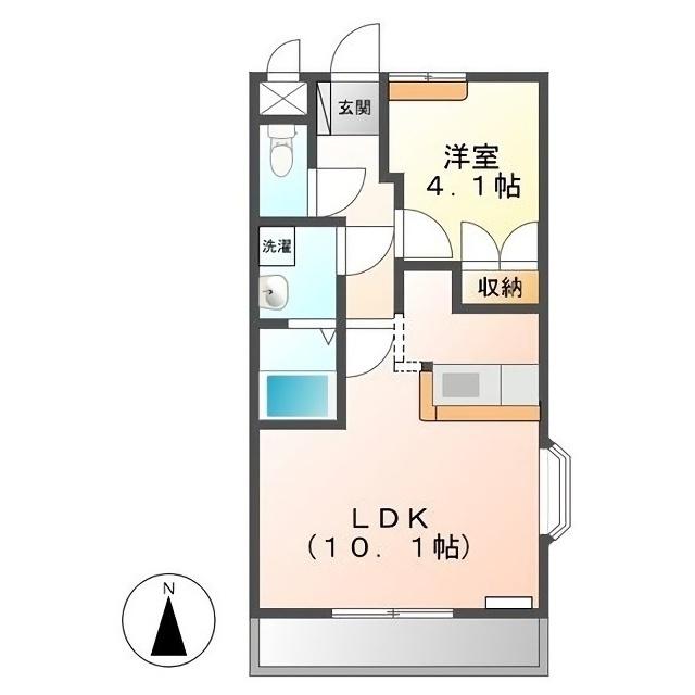 ケイ グランド(1LDK/1階)の間取り写真