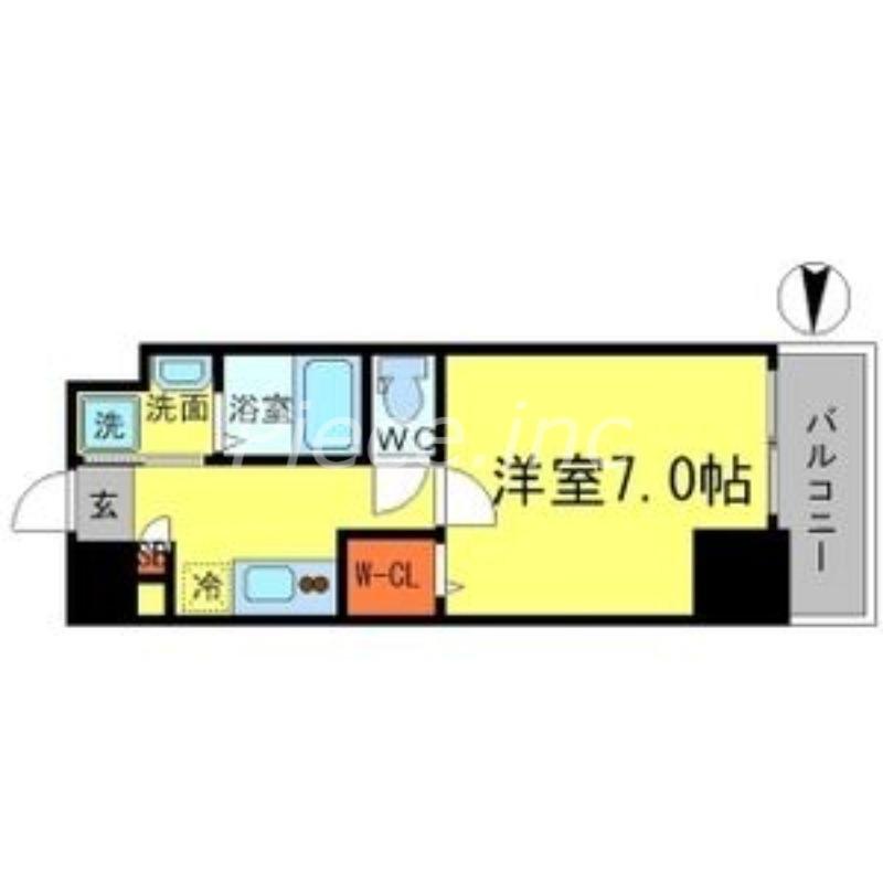 アドバンス大阪城アンジュ(1K/6階)の間取り写真