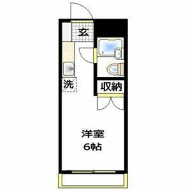 若樹ハイツ(ワンルーム/3階)の間取り写真