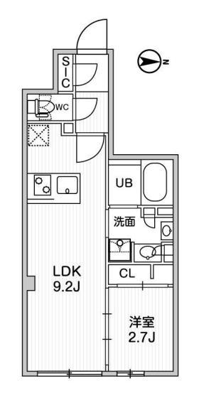 ルネサンスコート高田馬場PATRIA(1LDK/4階)の間取り写真